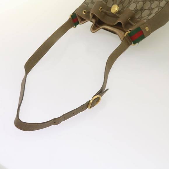 GUCCI GG Supreme Web Sherry Line Shoulder Bag PVC Beige 41 02 034 Auth ep3406 - Picture 7 of 16